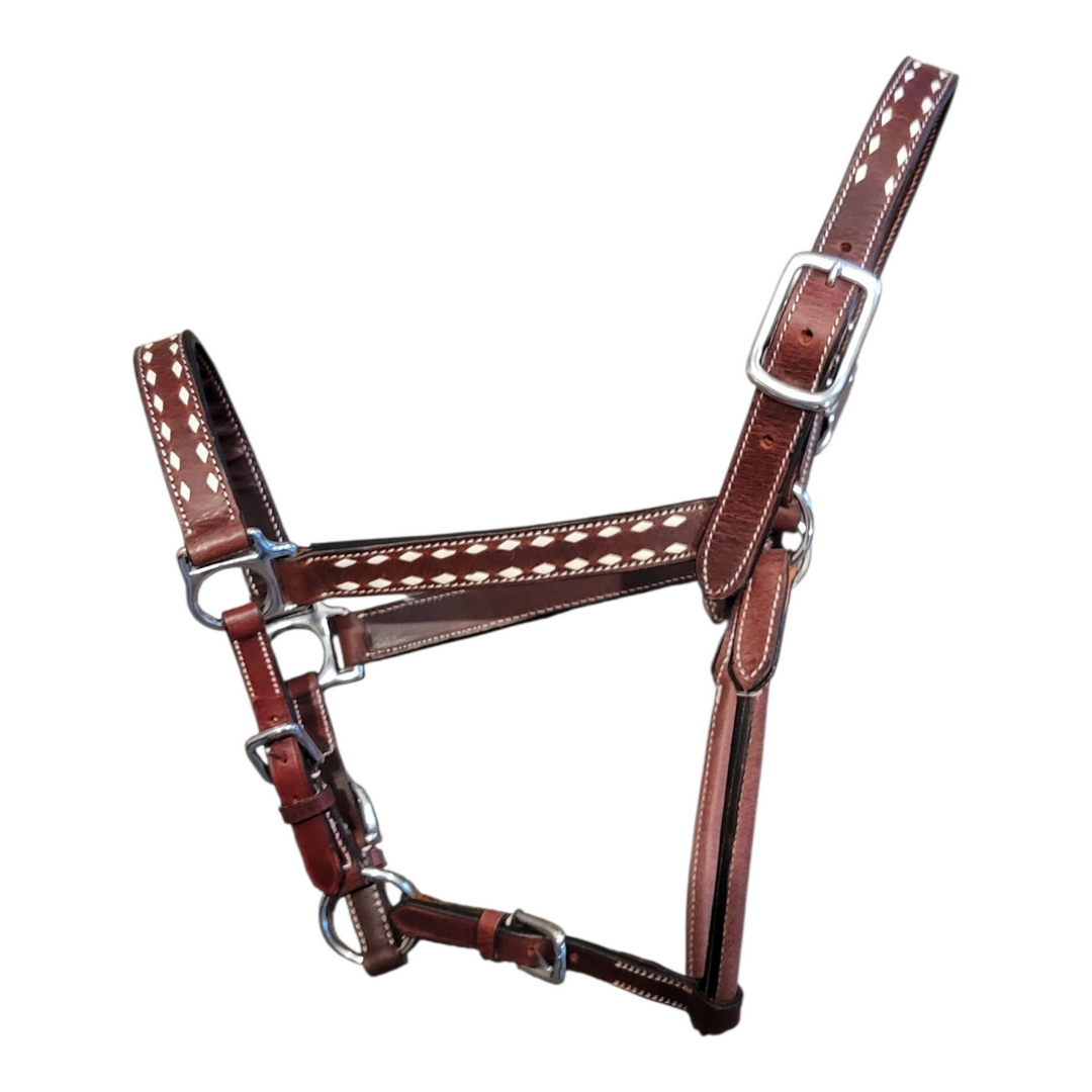 Phoenix Buckstitched Leather Halter
