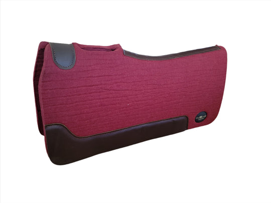 1" thick - 30"Lx30"W - Merino Wool - Burgundy