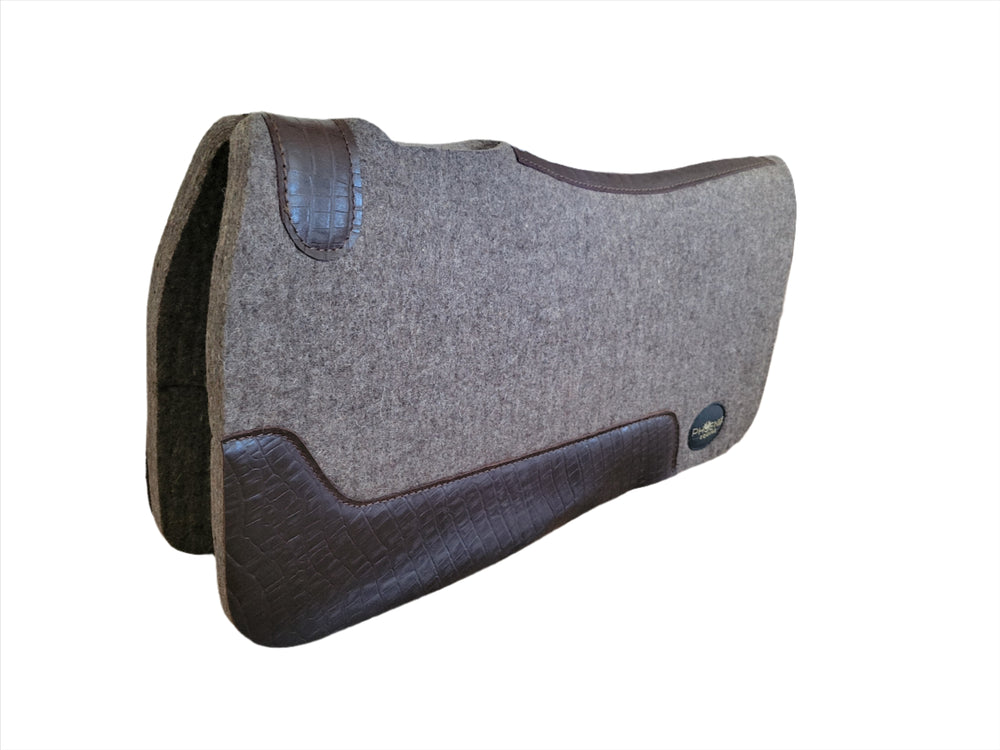The Phoenix Foundation Pad - 3/4"- 28"x30" - Grey Merino Wool with Black Croc