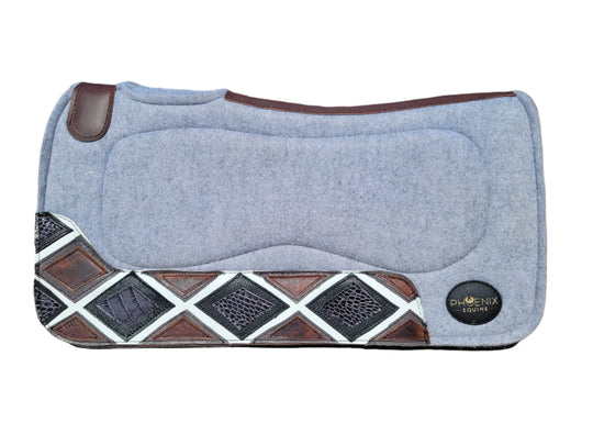 The Aztec - Custom leather saddle pad