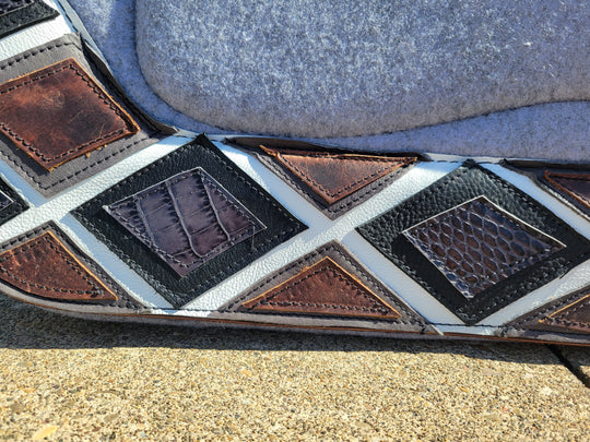 The Aztec - Custom leather saddle pad