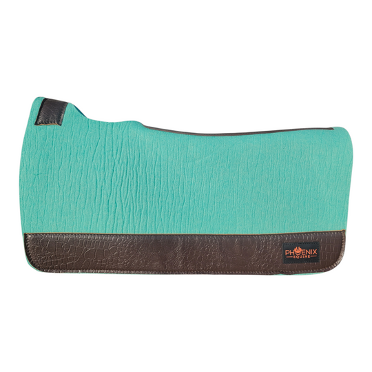 APX Pad™  - 7/8"- 30"x30"- Aqua Merino Wool with Brown Croc