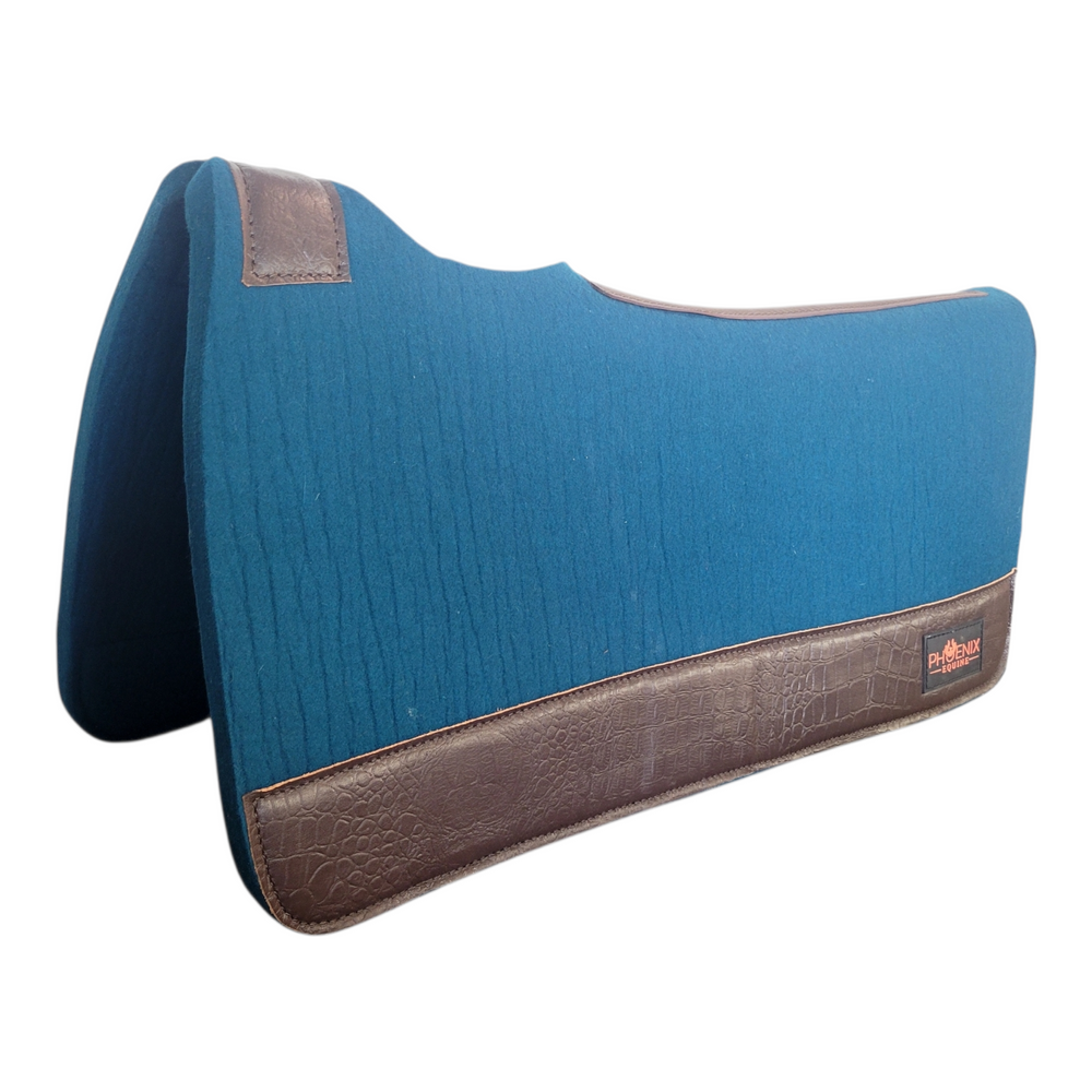 APX Pad™ - 7/8"- 28"x30" - Teal Merino Wool with Brown Croc