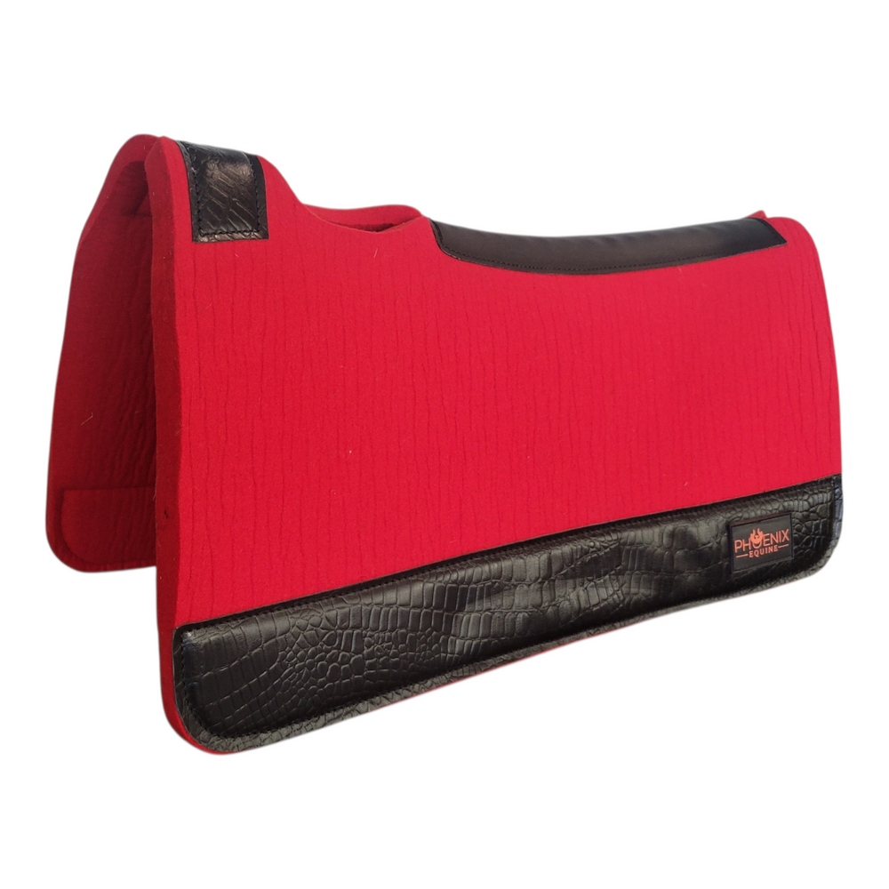 APX Pad™ - 7/8"- 28"x30"- Red Merino Wool with Black Croc