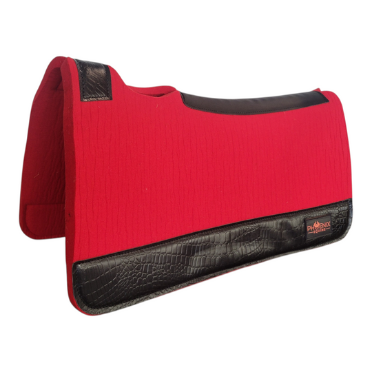 APX Pad™ - 3/4"- 28"x30" - Red Merino Wool with Black Croc