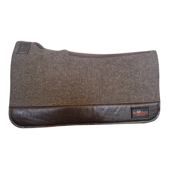 APX Pad™ - 1/2"-30"x30"- Grey Merino Wool with Brown Croc