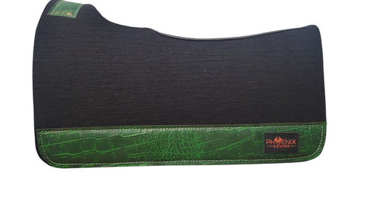 APX Pad™  - 3/4"- 28"x30" - Black Merino Wool with Green Croc