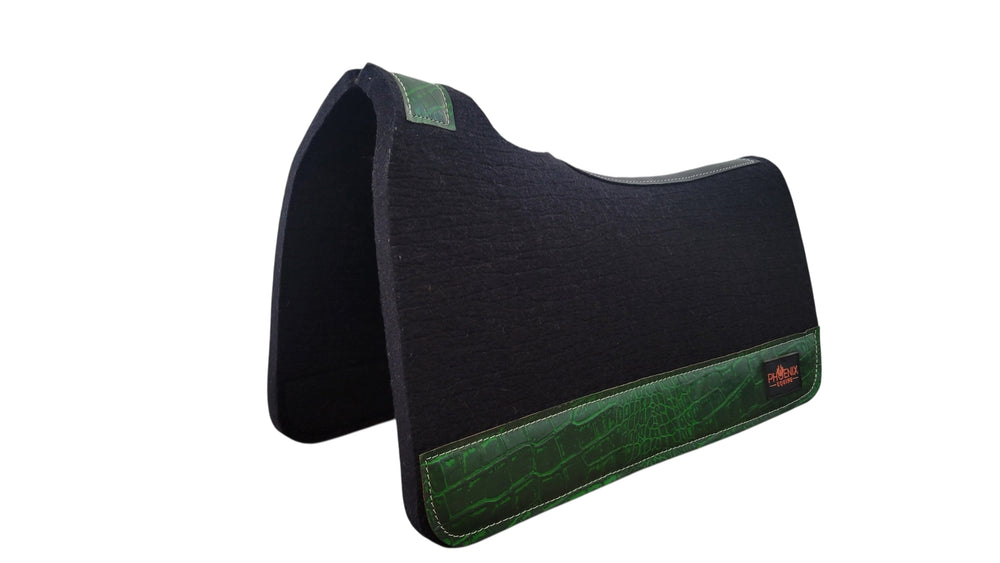 APX Pad™  - 3/4"- 28"x30" - Black Merino Wool with Green Croc