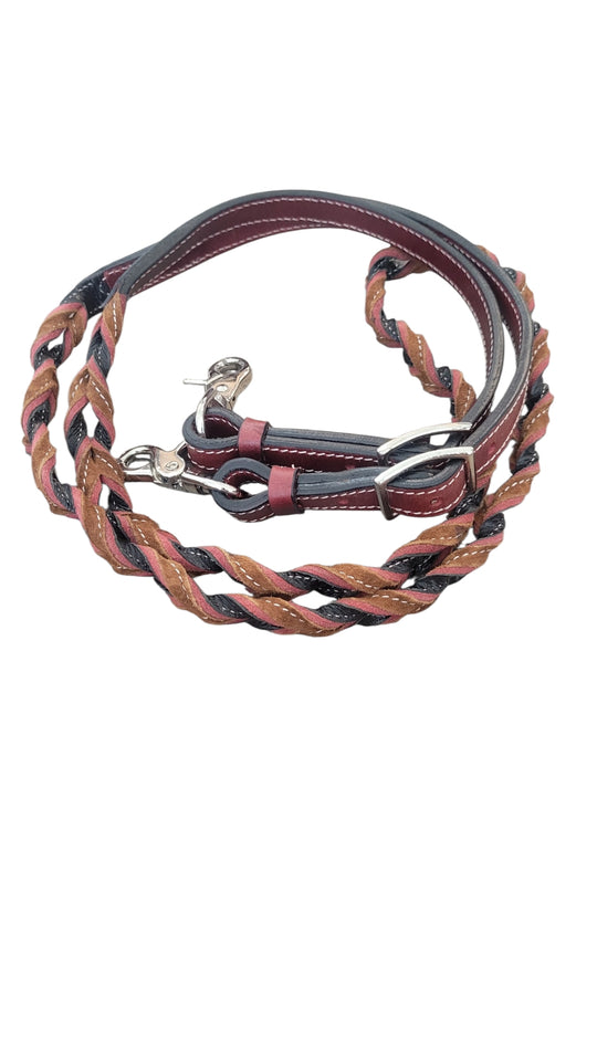 Looped Leather Barrel Reins