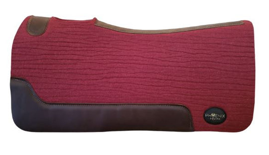 1" thick - 30"Lx30"W - Merino Wool - Burgundy