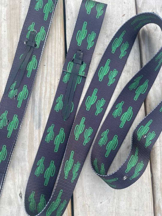 Latigo & Off Billet Set - Neon Cactus