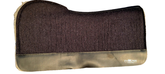 7/8" thick - 30"Lx30"W - Merino Wool with fleece - Black