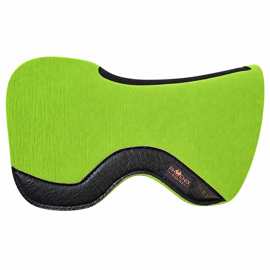 Lime green Phoenix Contact Pad with black croc, side view