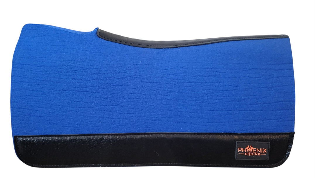 Open Wither Saddle Pad | 3/4" | 30x30 | Royal Blue Merino + Black Croc