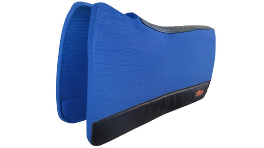 Open Wither Saddle Pad | 3/4" | 30x30 | Royal Blue Merino + Black Croc
