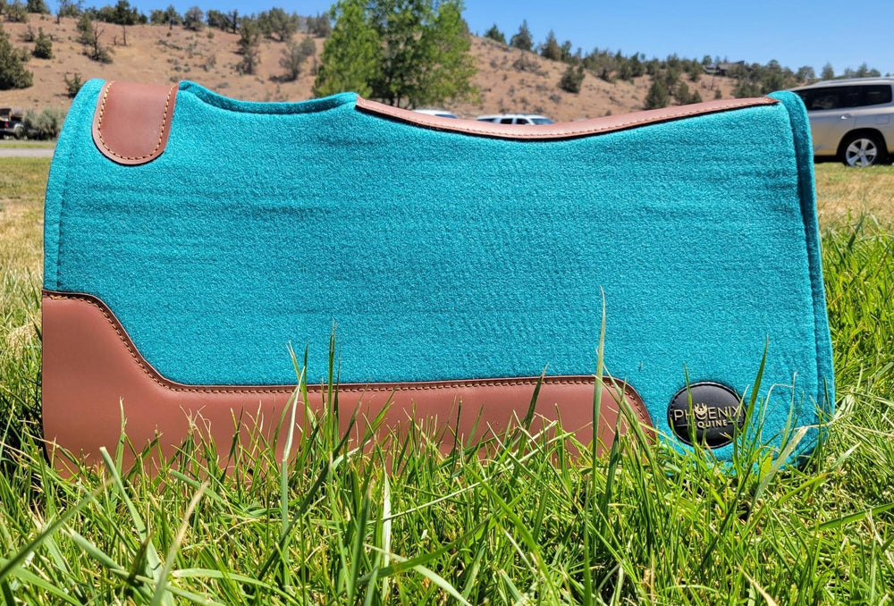 3/4" thick - 28"Lx30"W - Wool Blend - Turquoise